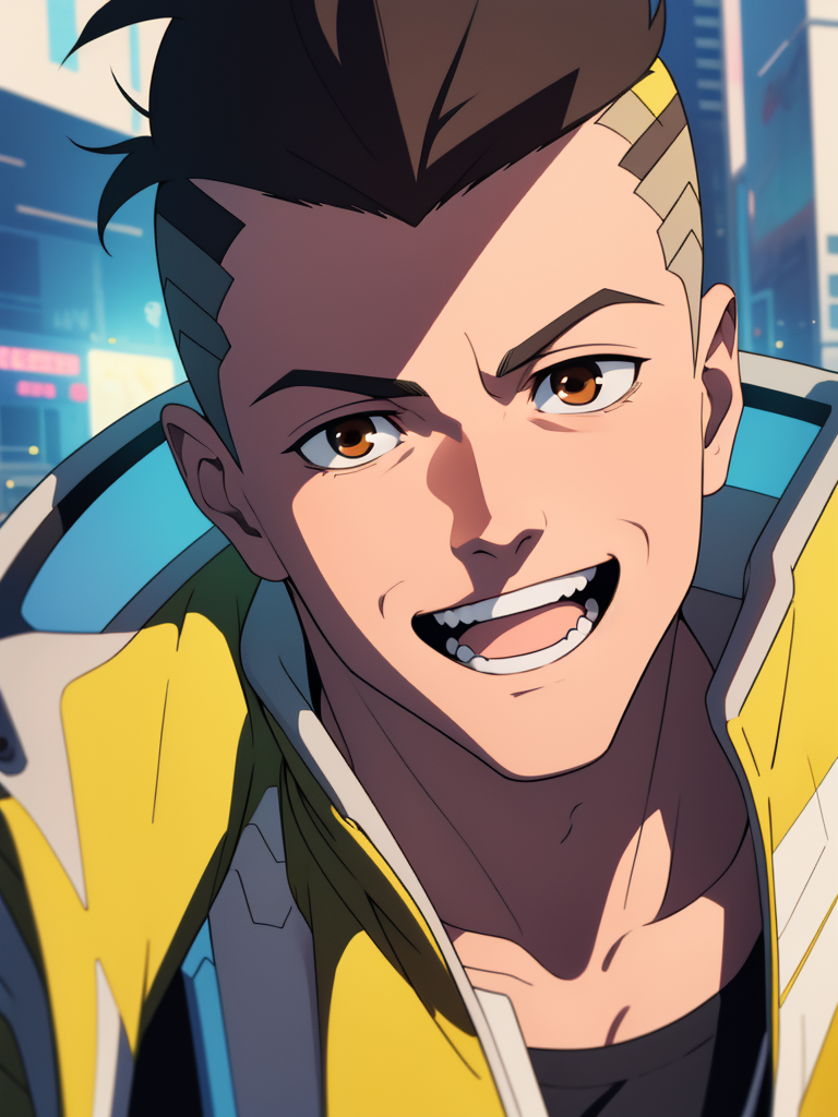 00257-493049763-cyberpunk david martinez in a futurism city  solo brown_eyes anime open_mouth smile black_hair male_focus shirt forehe.png